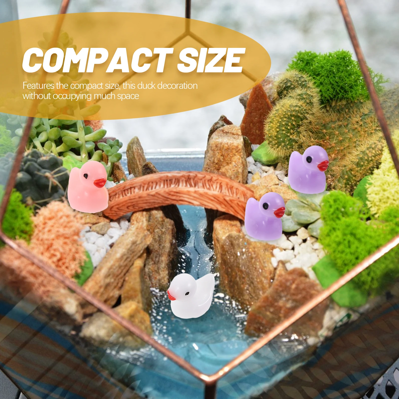 

Resin Duck Statue Succulent Decorative Ornament Mini Garden For Indoor Outdoor Yard Desktop Decor Birthday Gift Cartoon Animal