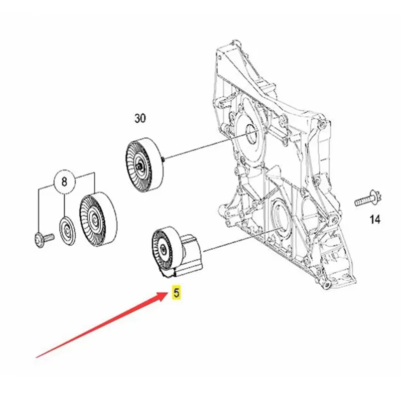 

Exclusive Car Generator Belt Tensioner Belt Guide Pulley 2712000270 A2712000270 For Mercedes-Benz M271 Engine