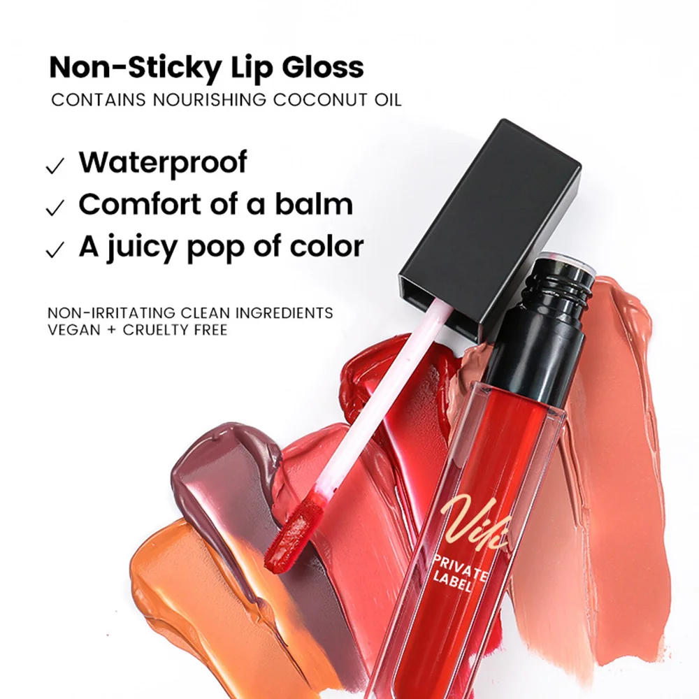 6ML Matte Liquid Lipstick Velvet Long Lasting Square Lip Gloss Custom Logo Vegan Makeup Wholesale Private Label Bulk