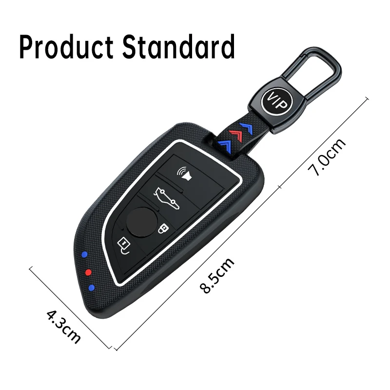 1PCS Frosted Car Key Shell Lightweight ABS Silicone Key Fob Cover Fit for BMW 2 5 6 7 Series X1 X2 X3 X5 X6 GT Series Key Case