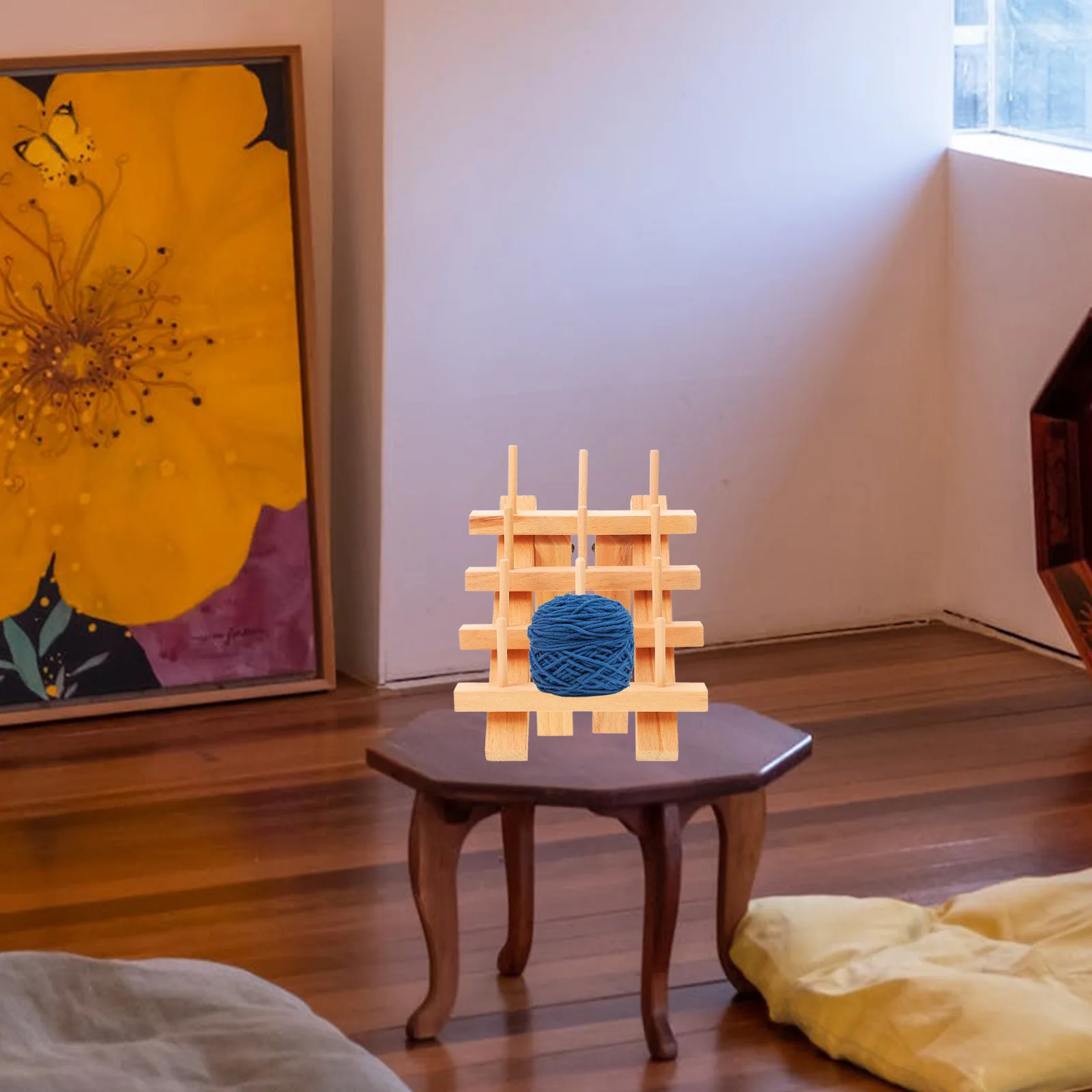 

Spool Wooden Frame Organizer Sewing Thread Storage Racks for Stand Bobbin Diy Holder