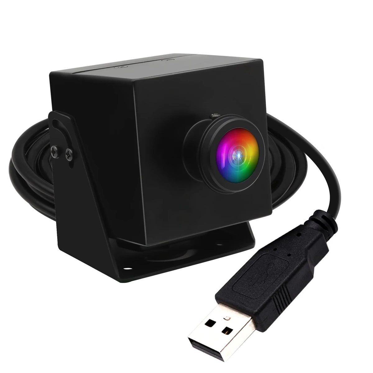 ELP 48MP Fisheye Webcam Module Wide Angle 200Degree High Speed 4K 30fps 8K USB Industrial         UVC Driver Free