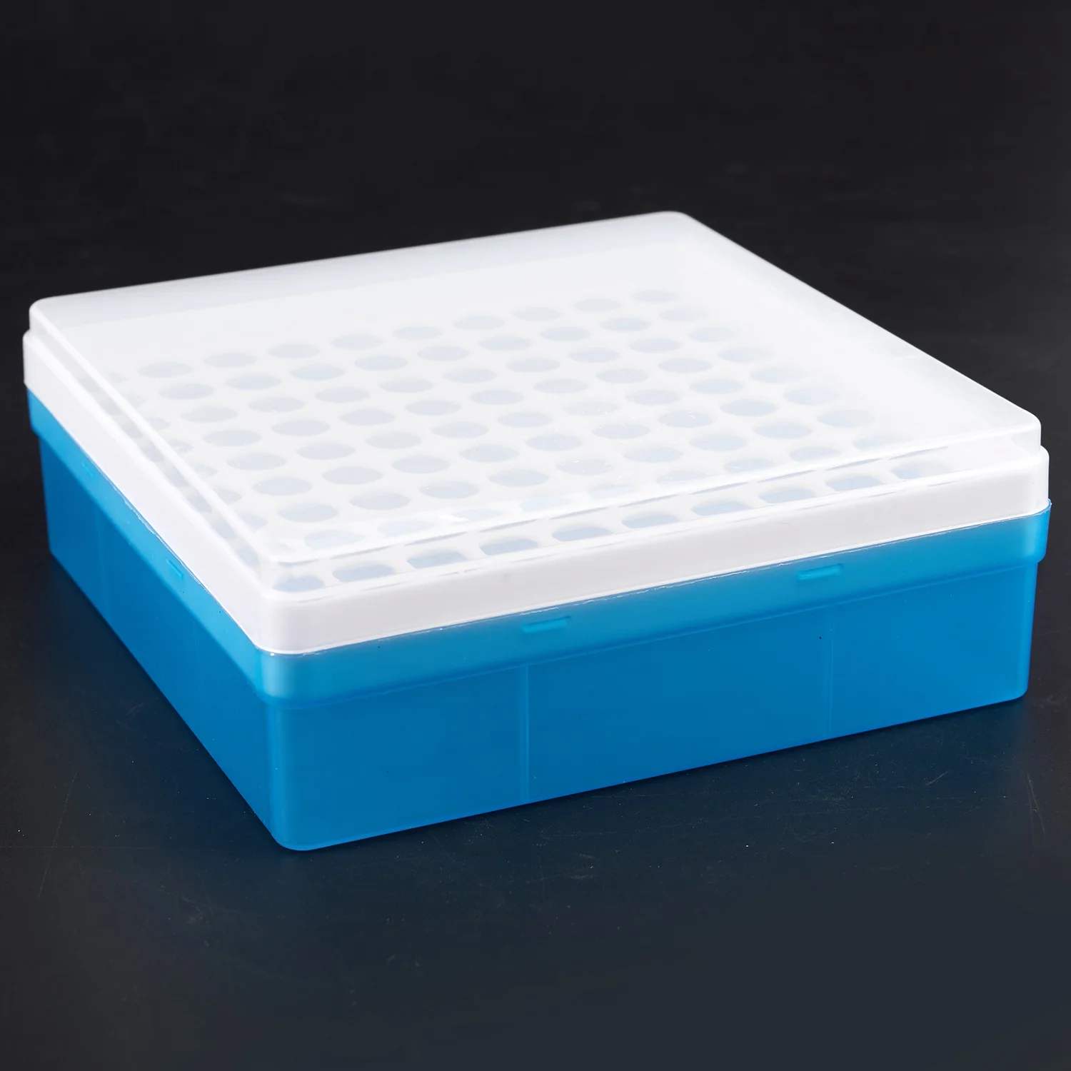 Gfc- Plastic Square 100 Positions Laboratory 1.5ml Centrifuge Tube Case Box