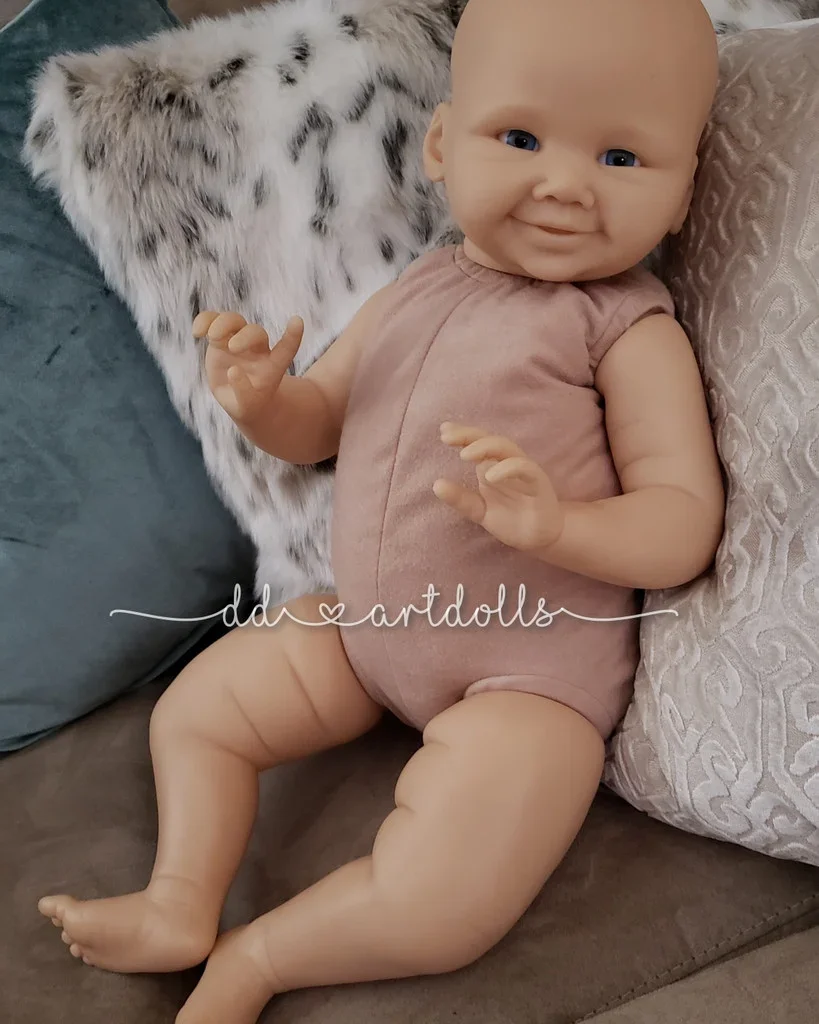 DLS 24 インチリボーン幼児キットブリンリーソフトビニールフレッシュカラー人形パーツボディと目 DIY