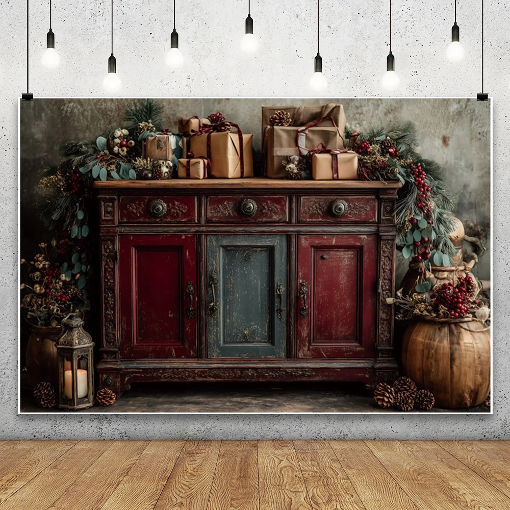 Christmas Photography Background Retro Home Closet Gifts Kids Family Xmas Party Portrait Decor Backdrop Wallpaper Photo Studio