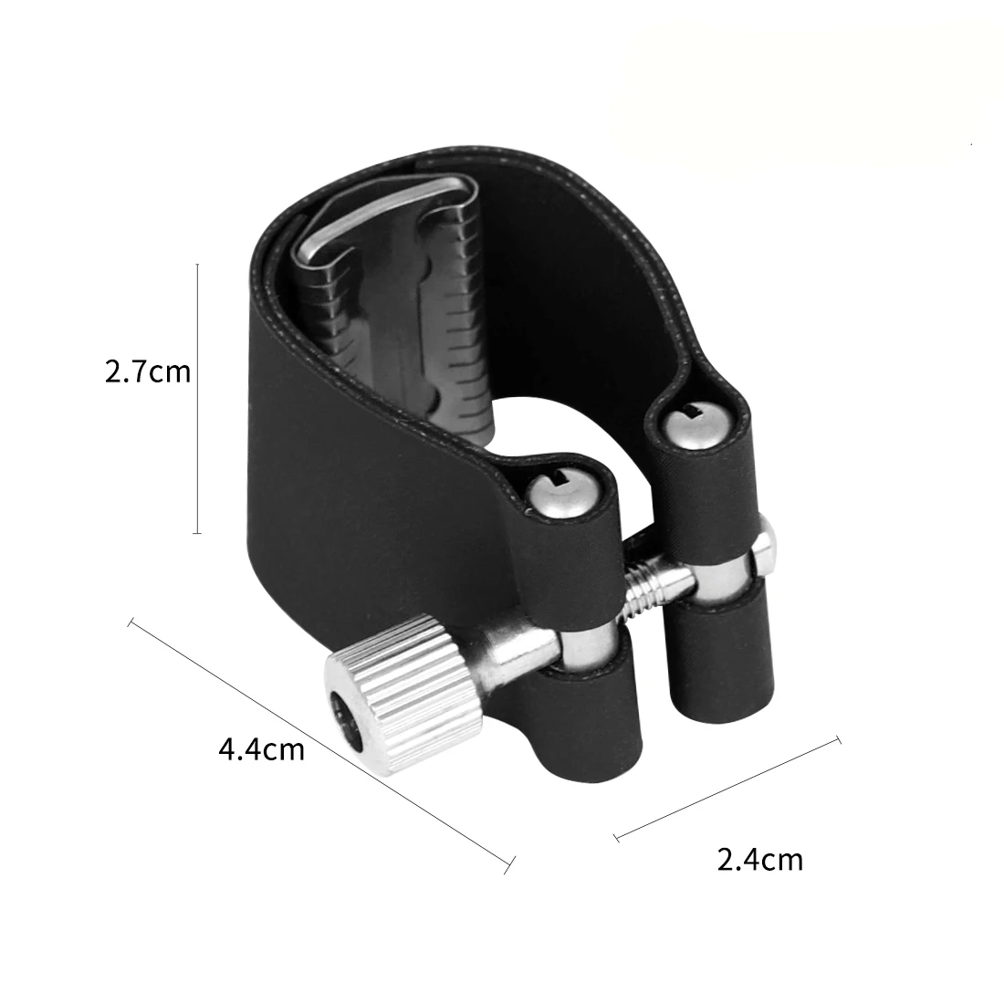 Tenor Sax Ligature Soft Leather 4 Colors–U-Shaped Design Tenor Sax Mouthpiece Cap with Metal Plate | Durable&Secure Reed Fit