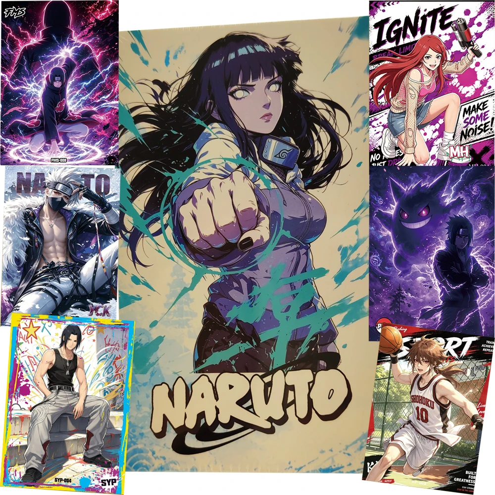 Japanese Anime Naruto Collection Cards Highly Popular Cartoon Q-version Characters Practical Charm Portrait Cards Perfect Gifts