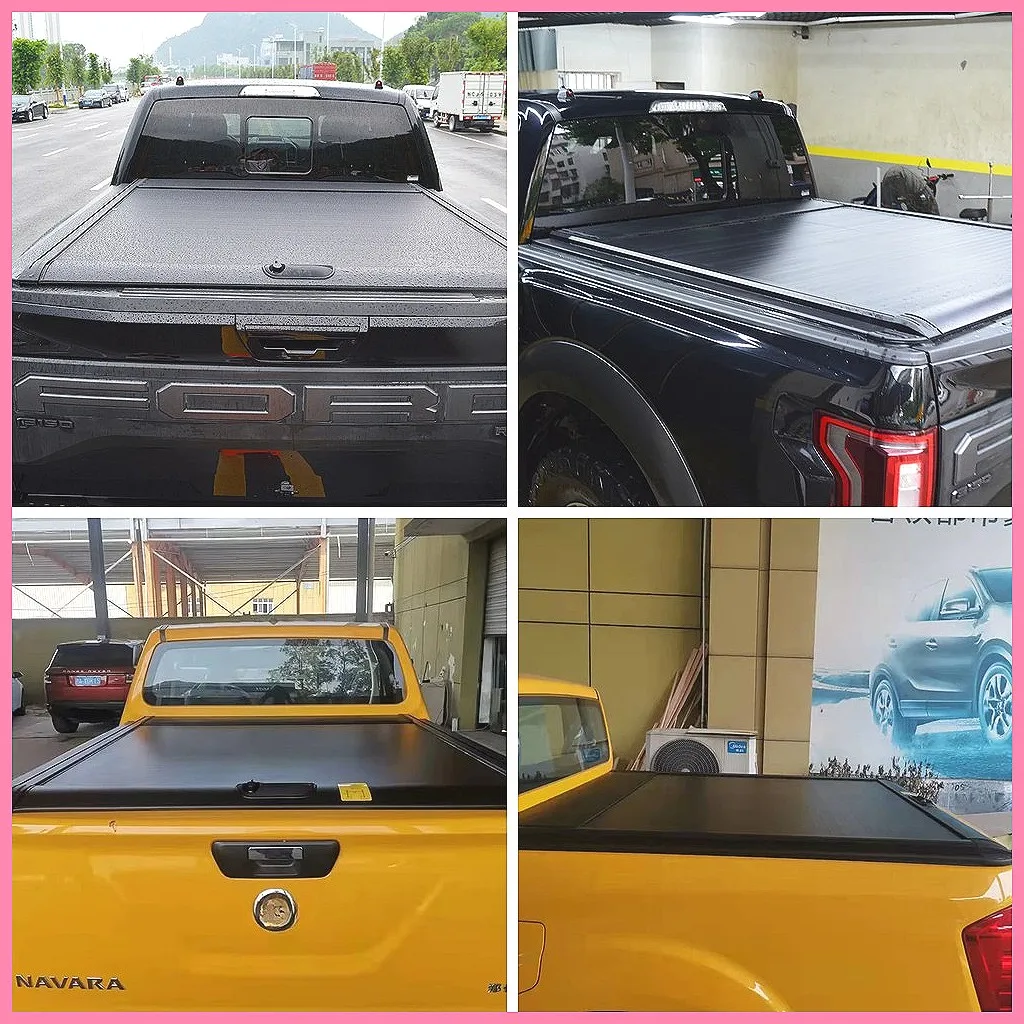 

Soft Roll-Up Tonneau Cover for 2019+ Chevy Silverado/Sierra 5.8' Bed, Waterproof & Folding Aluminum Black Truck Bed Cover