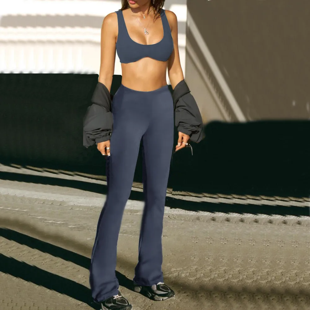 

Women's High Support 2Pcs Sport Bra Set Running Comfort Breathable Fitness Bras High Waist Push Up Workour Sportswear XP237