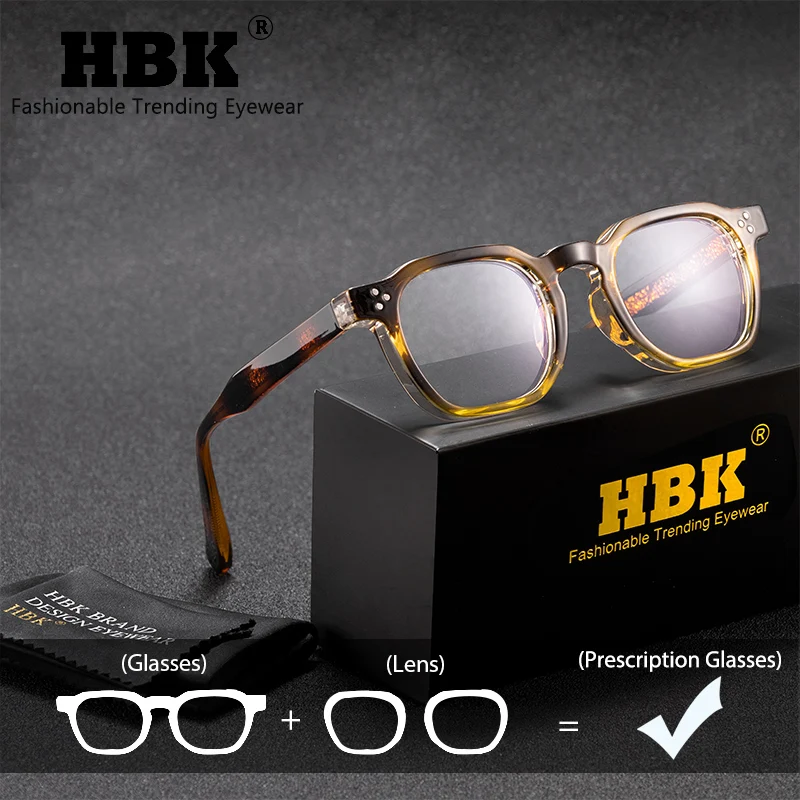 

HBK модные квадратные оптические очки мужские женские индивидуальные очки по рецепту повседневное украшение элегантные роскошные очки