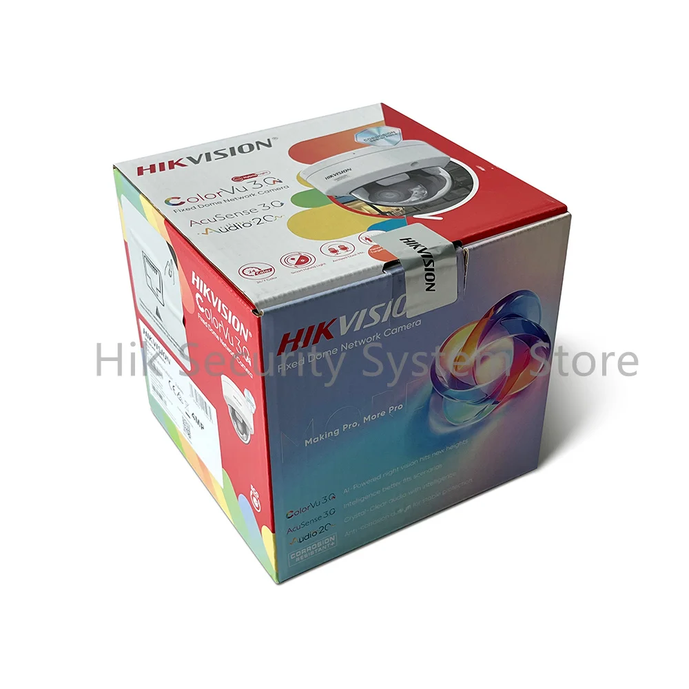 كاميرا Hikvision DS-2CD2147G3-LIS2UY ColorVu 4MP الذكية الهجينة ضوء قبة IP ميكروفون مزدوج POE AI كاميرا الأمن
