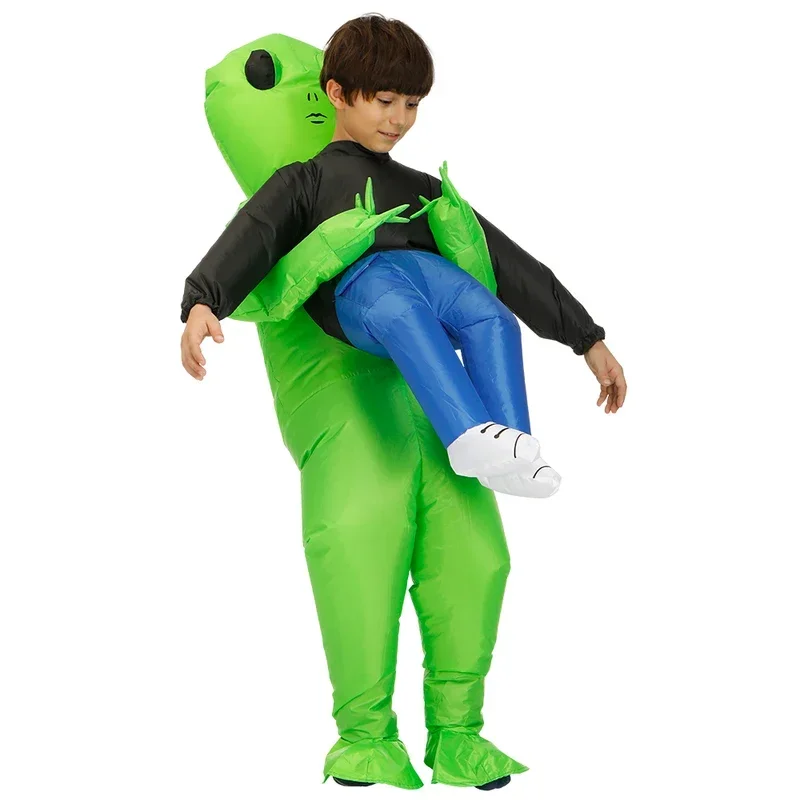 {In Stock } Inflatable Alien Costume Cosplay Adult Kids Party Funny Suit Fancy Dress Halloween For Boys Girls CMM221