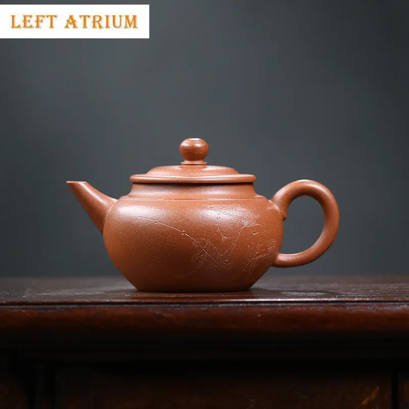 

130ml Chinese Yixing High Grade Purple Clay Teapots Beauty Tea Infuser Kettle Famous Handmade Tea Pot Zisha Tea Set Collection