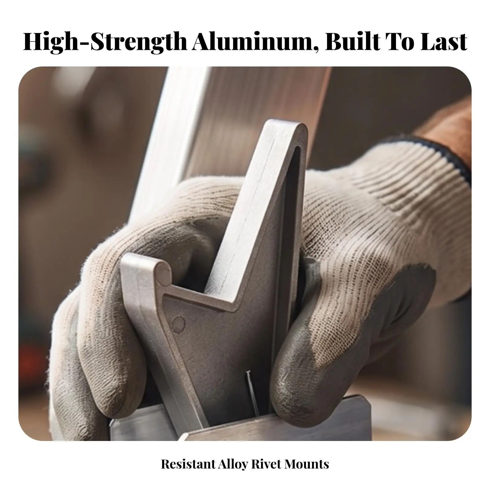 Folding Ladder Guide Buckle Replacement Part Aluminum Silver Base V Shape for Ladder Safety Device