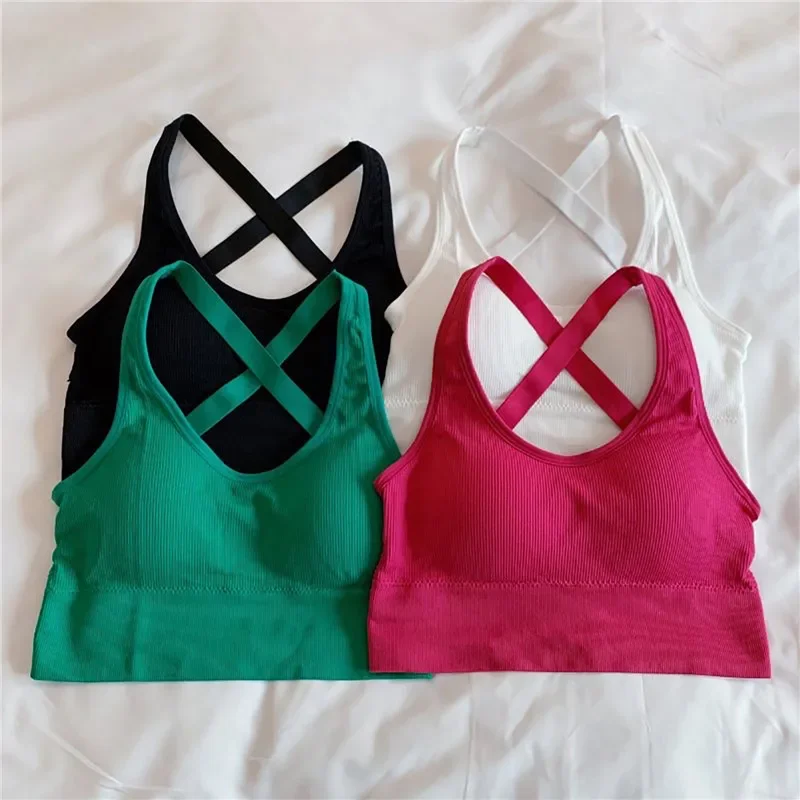 Sexy Sports Bra Yoga Bra Fitness Top Women Seamless High Impact Sports Bra Sports Underwear Push-Up  Sportswear Bralette