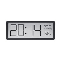 Large Screen LCD Digital Wall Clock Humidity Date Week Display Digital Wall Clock Temperature 12/24H Format Electronic Clock