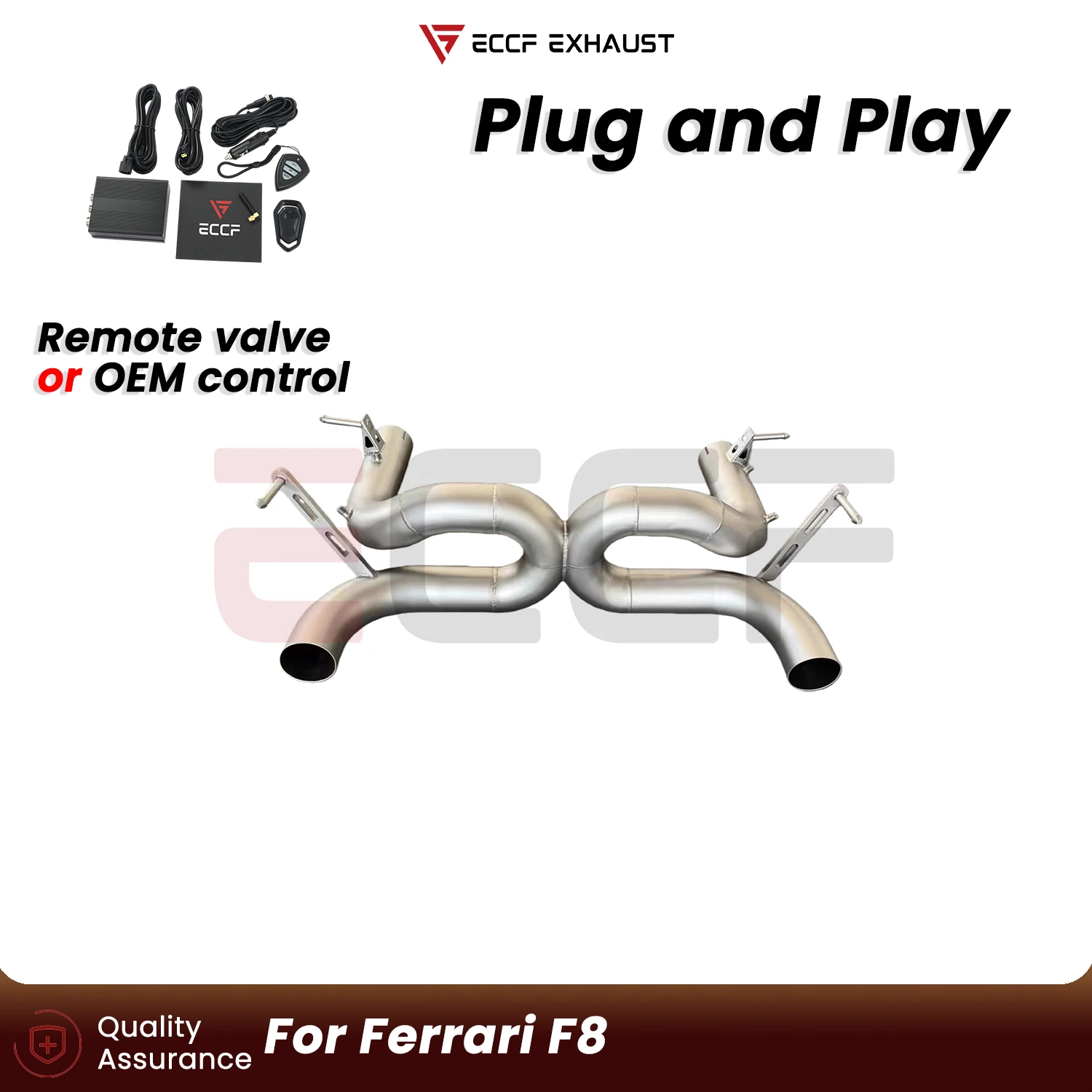 Sporty Stainless steel Catback exhaust system For Ferrari F8 Aggressive Exhaust Sound Plug and Play Performance Upgrade