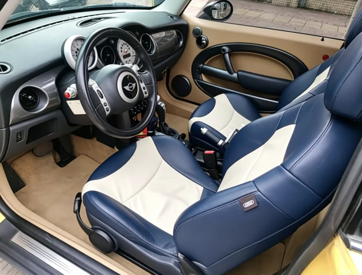 Für Mini R50 Maßgefertigte Autositzbezüge Luxuriöses Nappaleder 100% Passgenau Innenraumzubehör 360 ° Vollständige Abdeckung – Detail 5