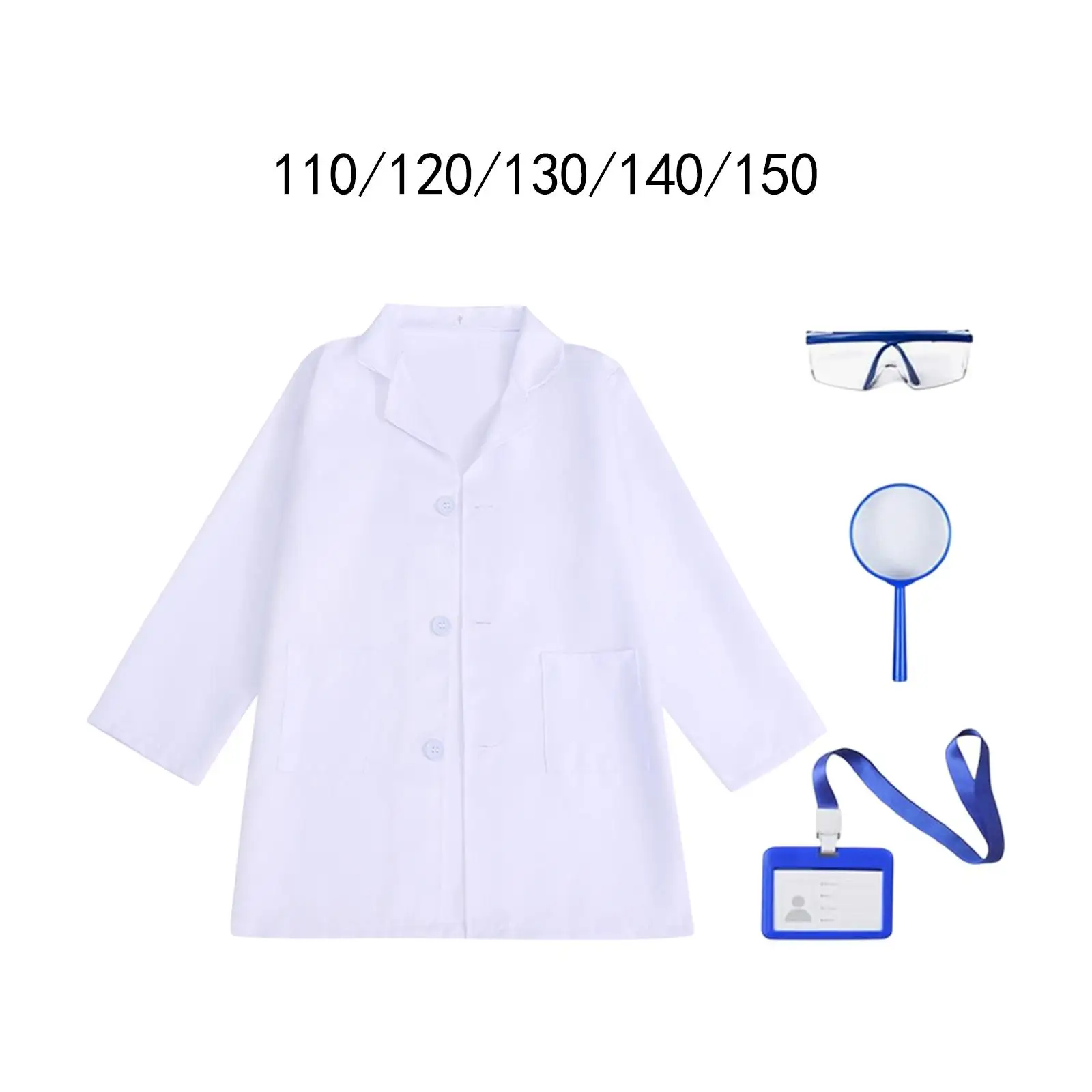 キッズドクターコートごっこ遊びおもちゃギフト長袖白衣子供用