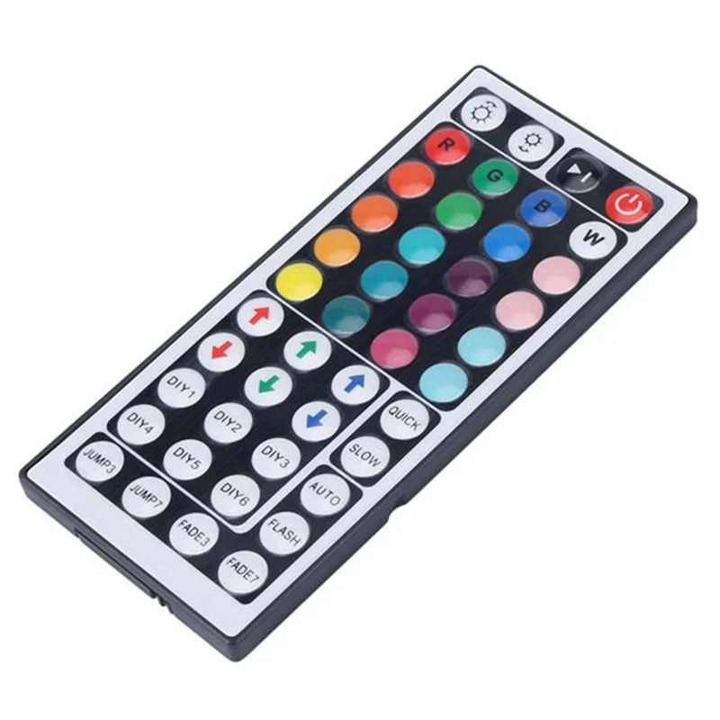 ABMF-2X DC12V RGB LED 컨트롤러+44키 리모컨 RGB 컨트롤 박스 IR 라이트 스트립 컨트롤러 (2835 RGB 라이트 스트립용)