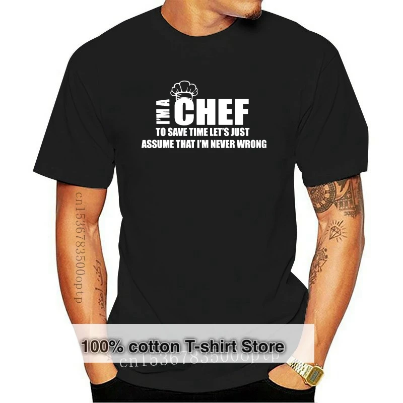 

New Fashion Classic Gift Chef Cook T Shirt Chef Restaurant Tee Shirt Funny Chef Men T Shirt Cotton short sleeve Print T Shirt