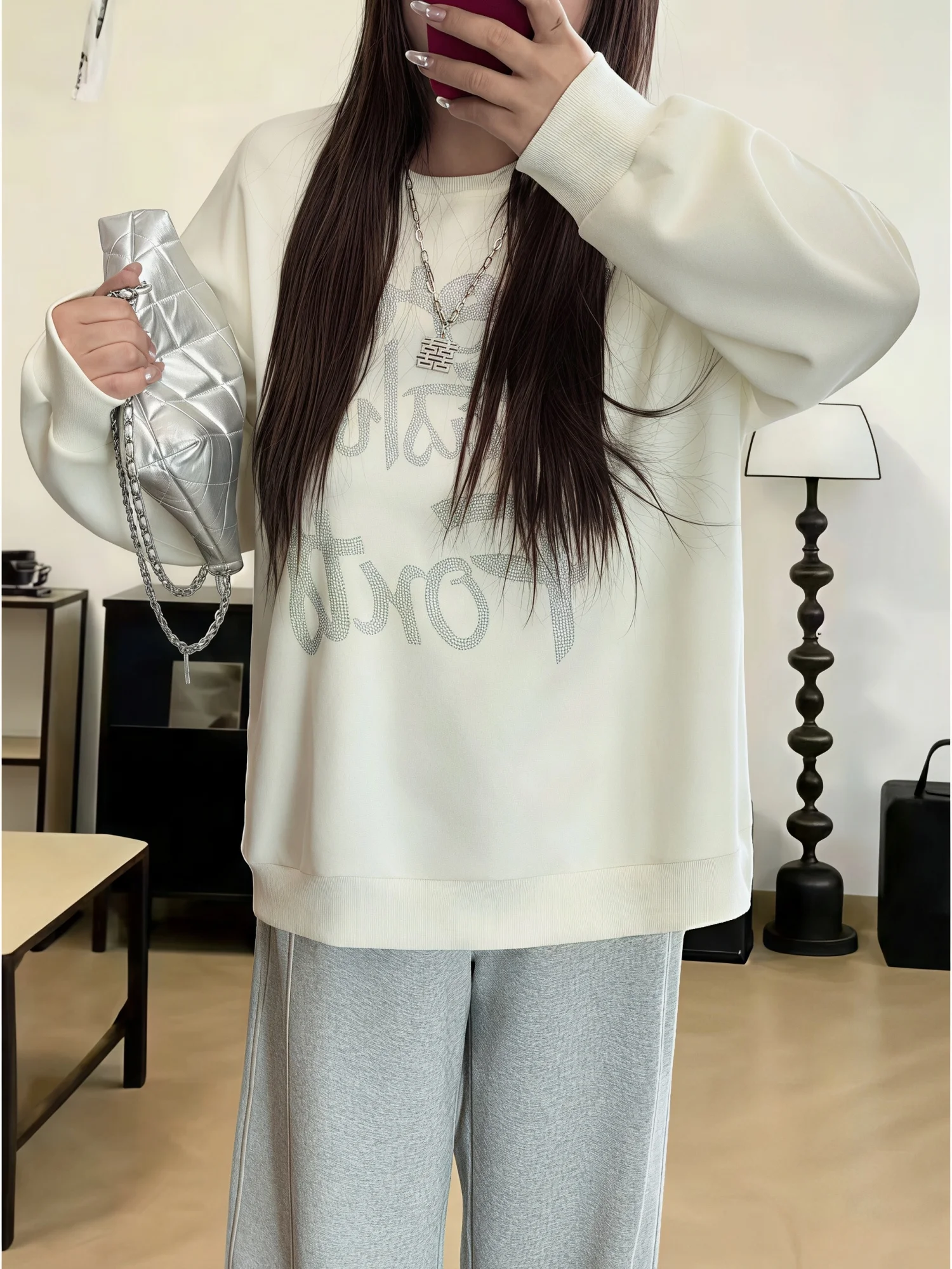 

plus Size Women's Casual Fashion Slim Fit Long Sleeve round Neck Sweatshirt Spring Season Versatile Comfortable Street Style