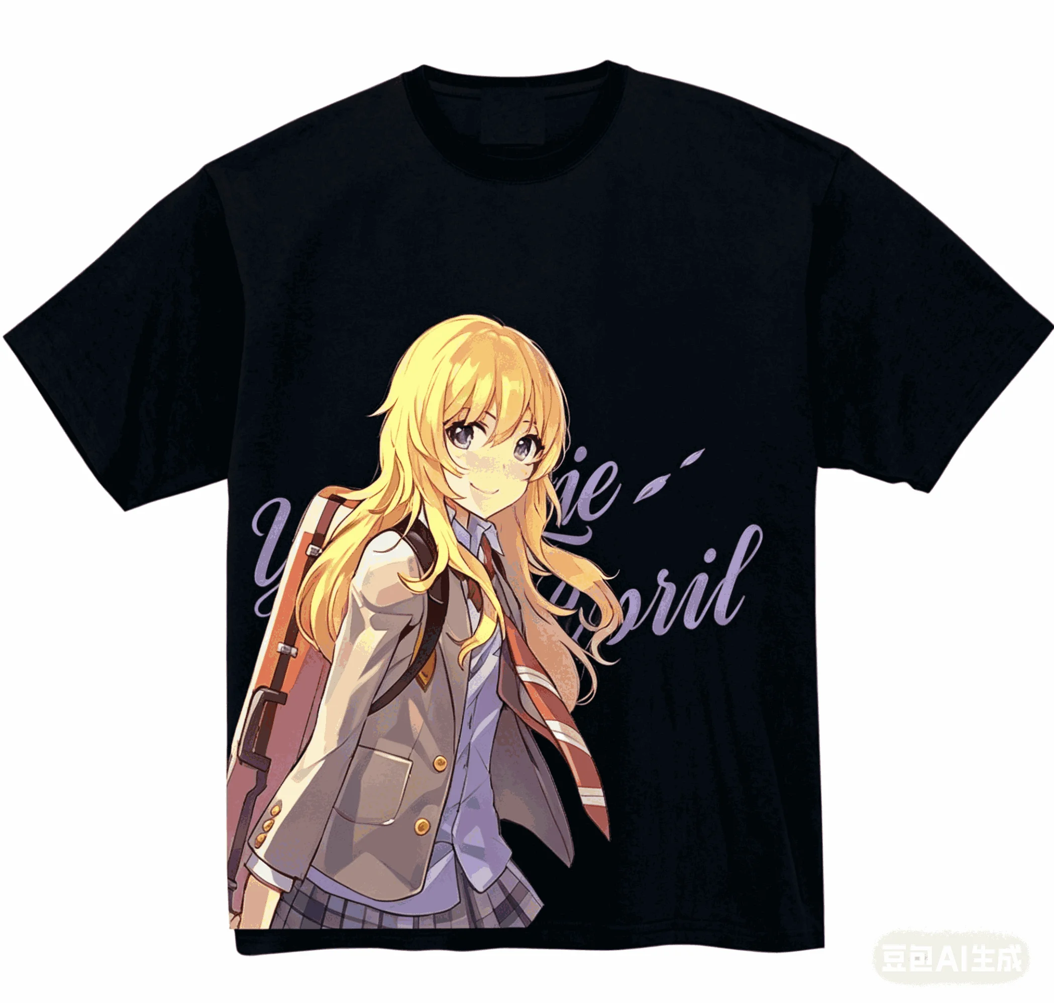 Your Lie in April Kaori Miyazono Anime Graphic T Shirt Japanese Manga Character Print Short Sleeve Casual Cotton Streetwear Tee