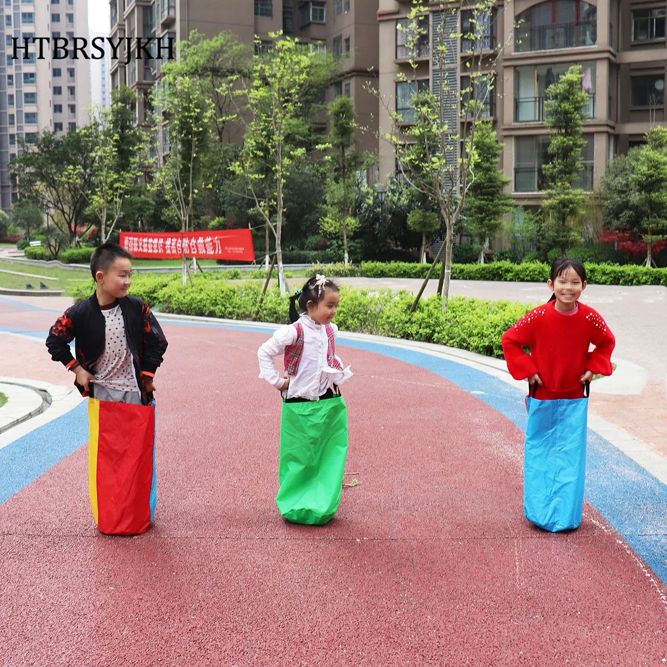 1 قطعة في الهواء الطلق متعة Speelgoed مدرسة Activiteit كيس سباق حقيبة الاطفال الكبار الأسرة كيس سباق ألعاب سبرينغن الرياضة التدريب حفلة الساخن #5