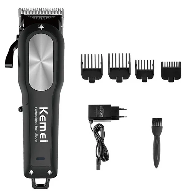 Máquina de cortar cabelo profissional masculina, máquina elétrica de corte de cabelo, cabo/aparador de barba sem fio