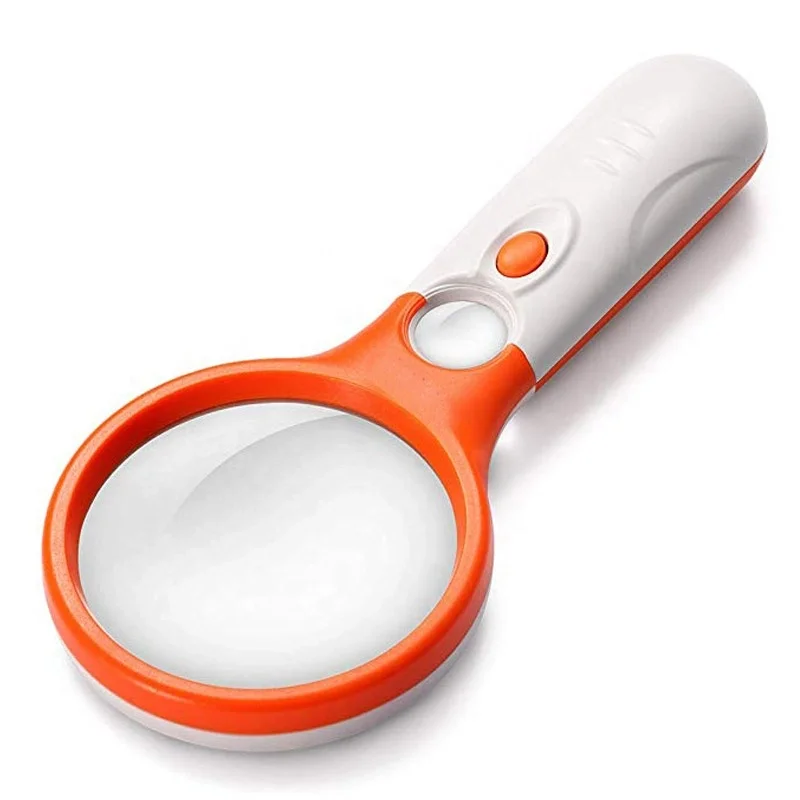 Basic Customization 2.95'' Large LED Handheld Magnifier Reading Magnifying Glass