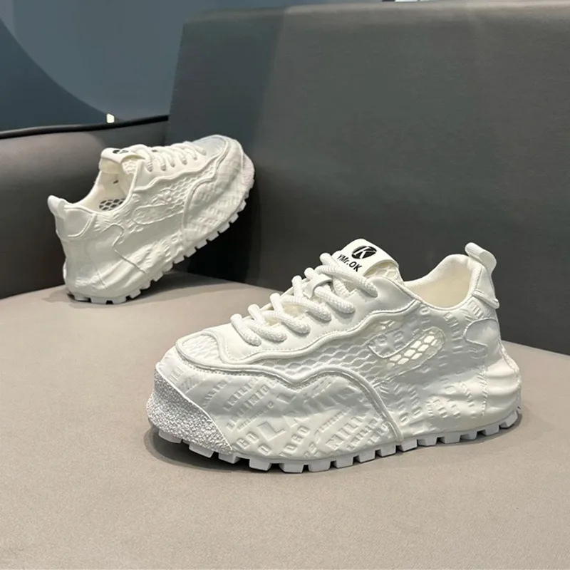 

LiveDay мужские модные массивные кроссовки с дышащей сеткой, дизайнерская повседневная обувь на платформе, увеличивающая рост, Новое поступление для мужчин