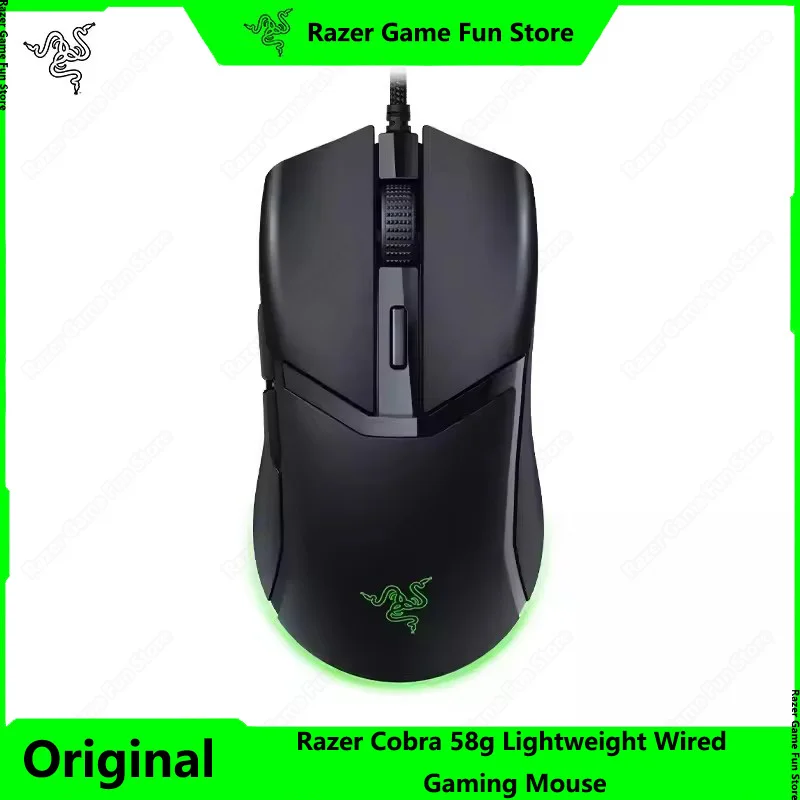 

Razer Cobra Wired Gaming Mouse - 58g Lightweight Design - Optical Mouse Switches Gen-3 -Chroma Lighting with Gradient Underglow