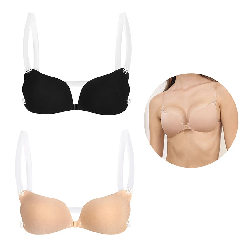 Sexy Push Up Silicone Bras Women Invisible Strap Backless Solid Bralette Ladies Seamless Bras Self-Adhesive Removable Bra