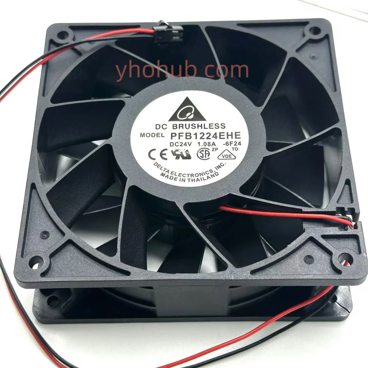 

Delta Electronics PFB1224EHE 6F24 DC 24V 1.08A 120x120x38mm Server Cooling Fan