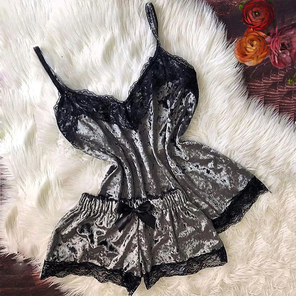 

Womens Pyjamas Set Nightwear Quick Dry Tops Shorts Pjs Lingerie Sexy Sleepwear Breathable Homewear Women's Pajamas Underwear