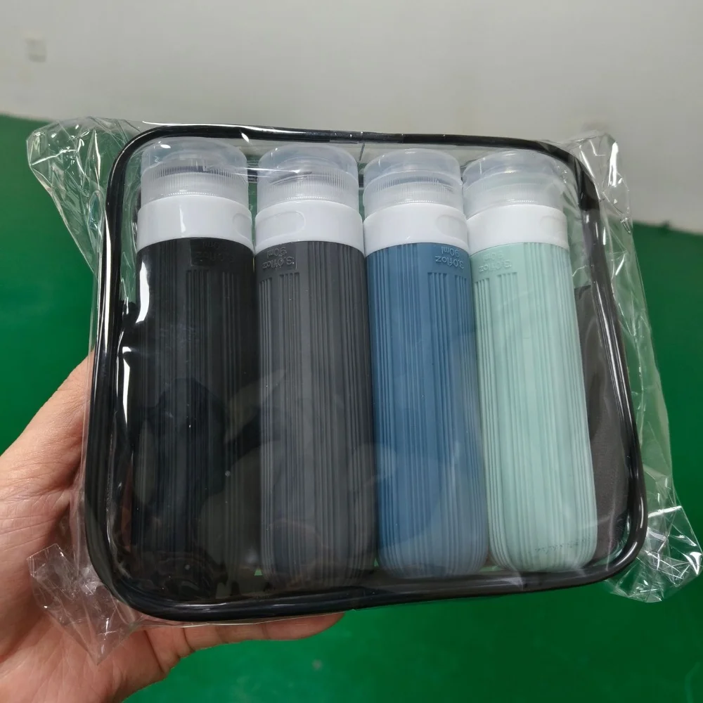 8pcs 90ml Silicone Travel Bottles, Squeeze Cosmetics Bottles