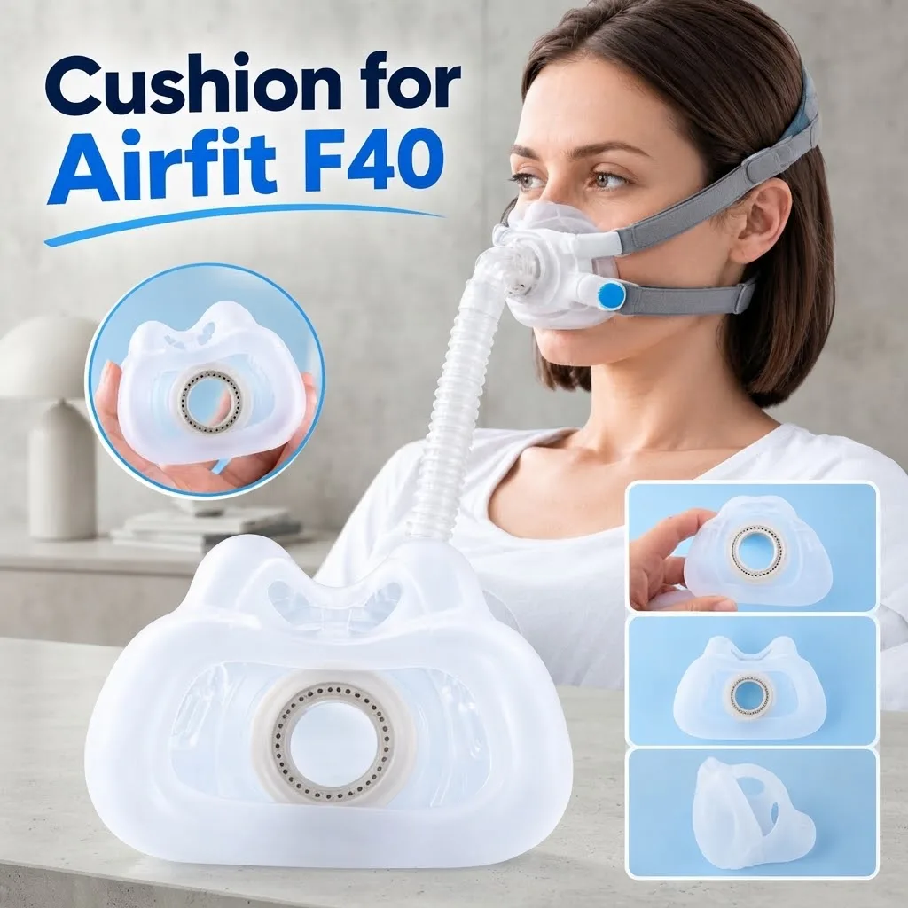 1/2 Packs Reliable Silicone Cushion for AirFit F40 Full Face mask, Replacement Cushion for AirFit F40 Frame,CPAP Mask Accessorie