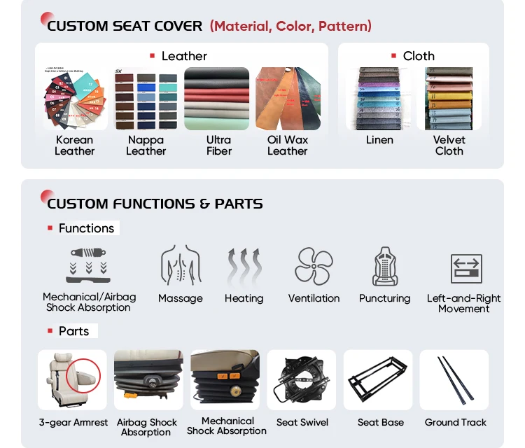 الجملة الفاخرة فان الملحقات الداخلية VIP السيارات تصميم فاخر فان مقعد السيارة تعديل مقعد الركاب السرير لشاحنات حافلة صغيرة #6