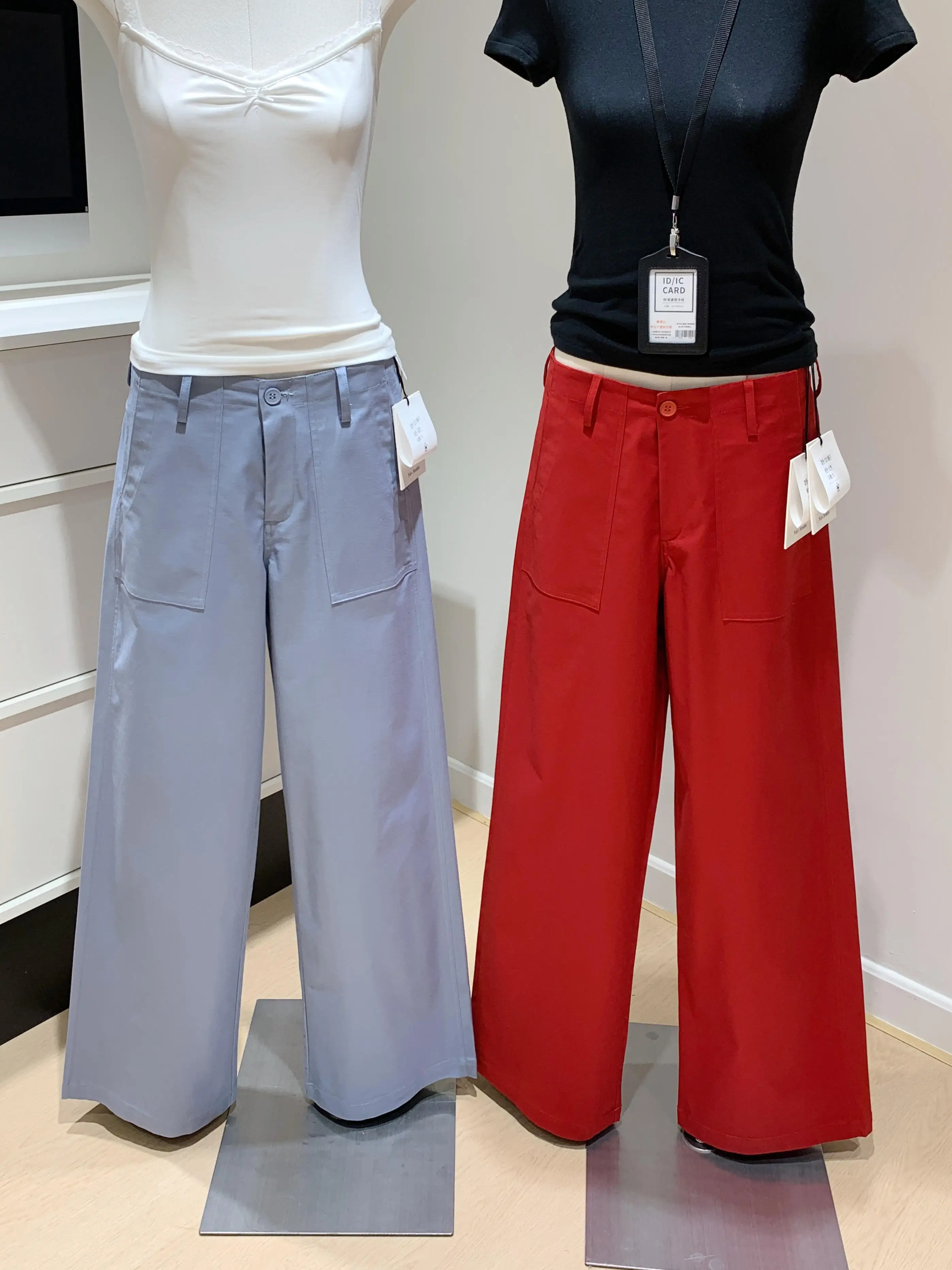 

Женские летние уличные брюки с карманами и широкими штанинами, женские шикарные прямые свободные длинные брюки с высокой талией