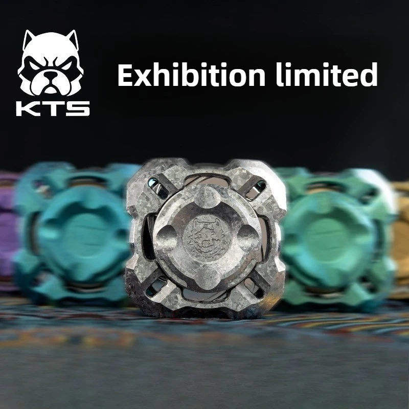 KTS EDC Mortise and Tenon M4 Four-leaf Limited Internal and External Linkage Mechanical Metal Fidget Spinner Decompression Toy