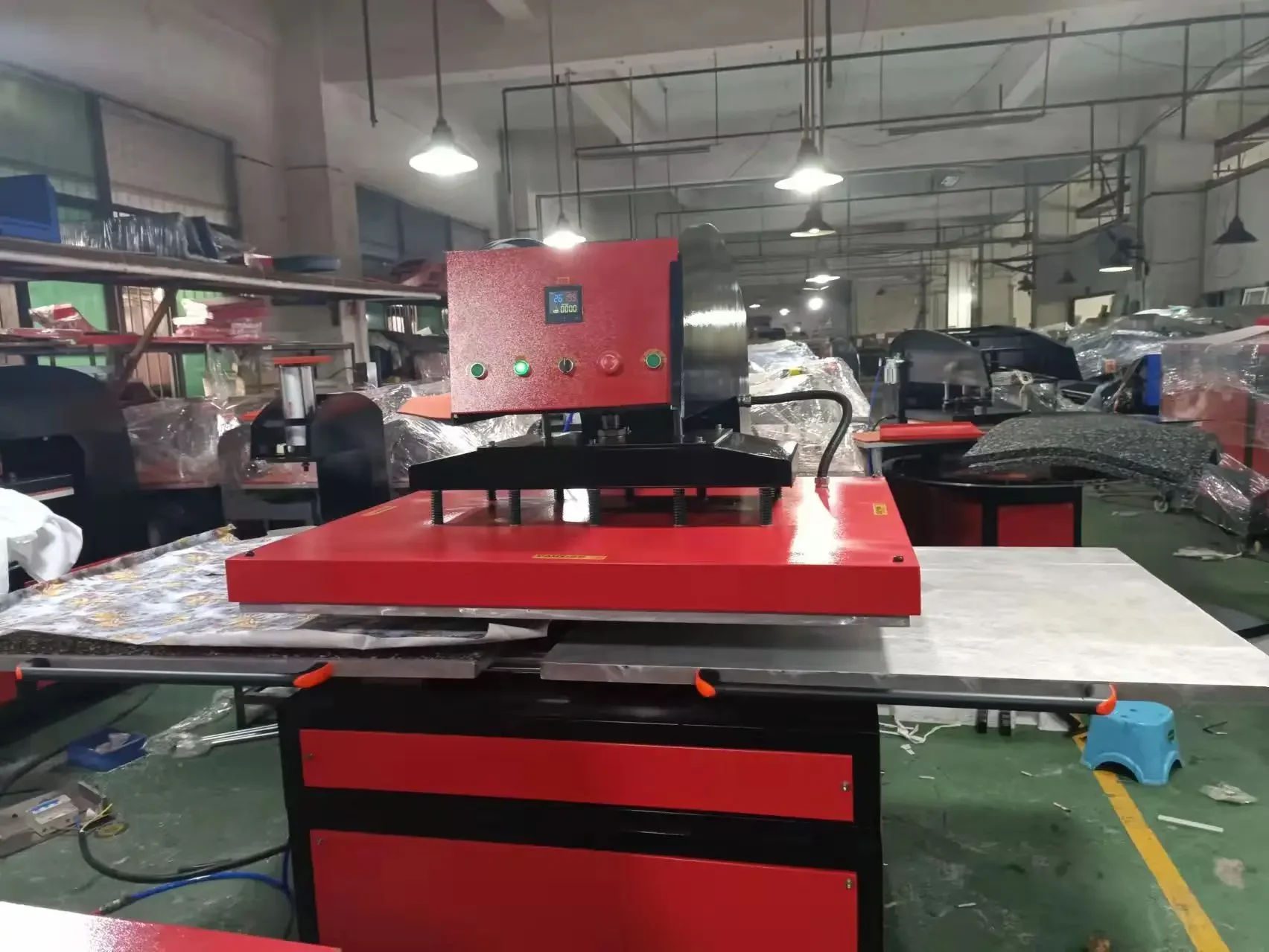 wholesale heatpress penumatic large heat press sublimation printer machine dual heat press machine for apparel factory