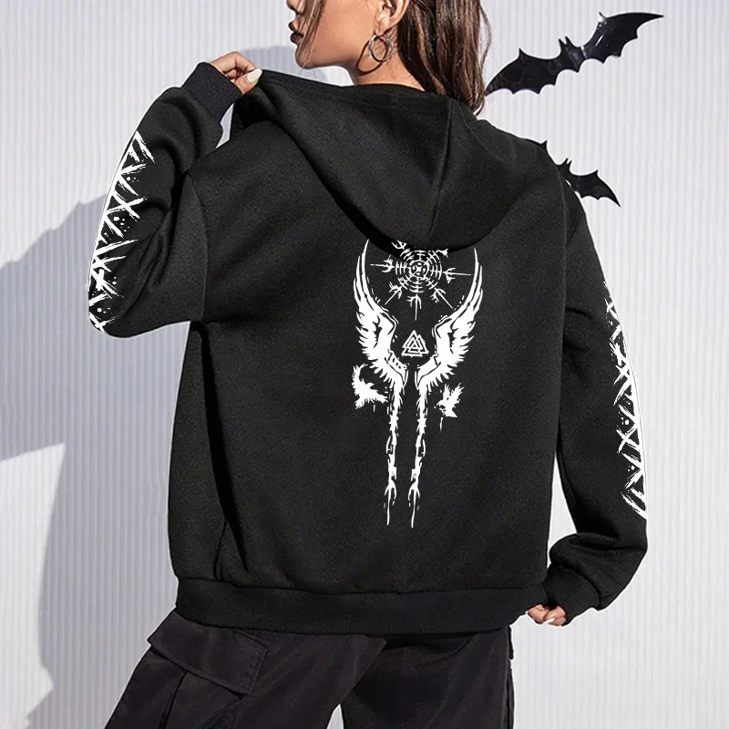 Nowa kolekcja 2025: Damskie bluzy z kapturem na zamek błyskawiczny, jesienno-zimowe, codzienne, modne, ciepłe płaszcze, odzież uliczna.