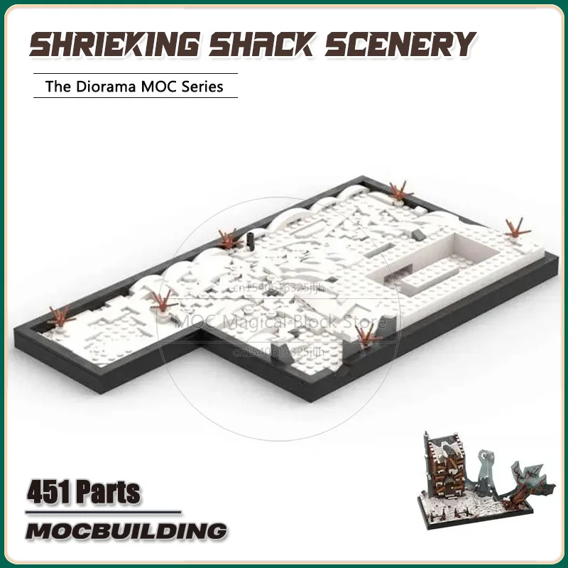 

Shrieking Shack Scenery MOC Building Blocks Magic Film Model DIY Assembly Technology Bricks Architecture Collection Toys Gifts