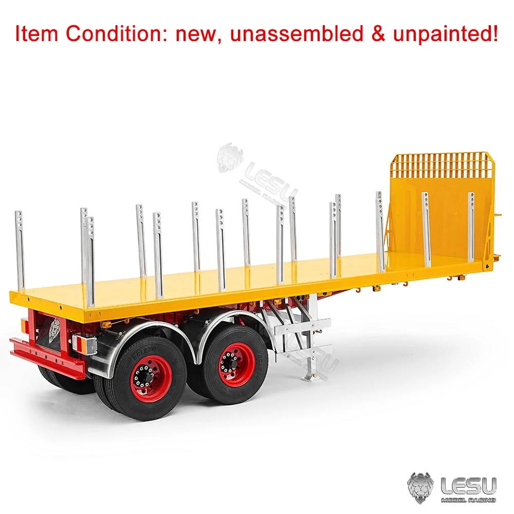 

1/14 LESU RC 20FT 40 FT Semi Metal Trailer Unassembled Unpainted Parts for Toys RC Tractor Truck Radio Control Car Vehicle Model