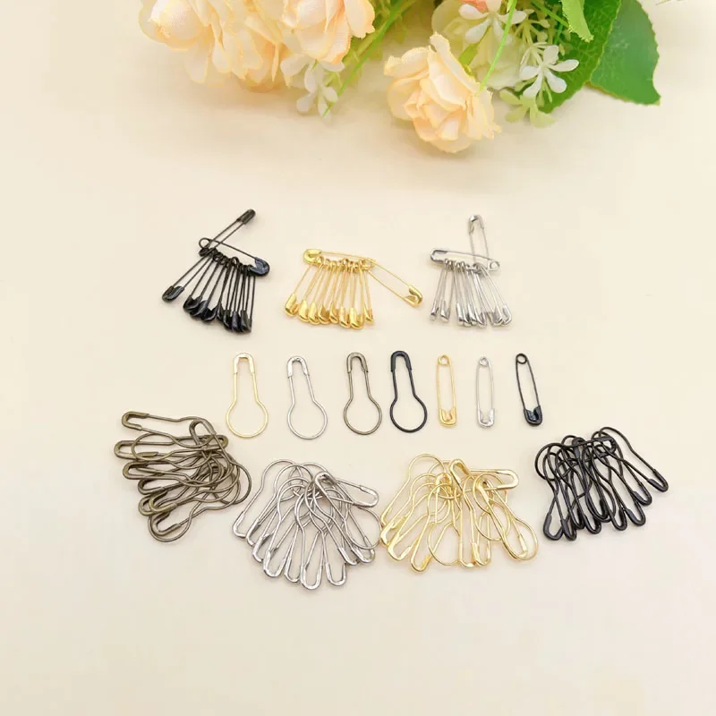 

Black Gourd Safety Pins with Pincushions Accessories Mini Safe Pin Collection1000pcs for Marker and Identification Metal Clips