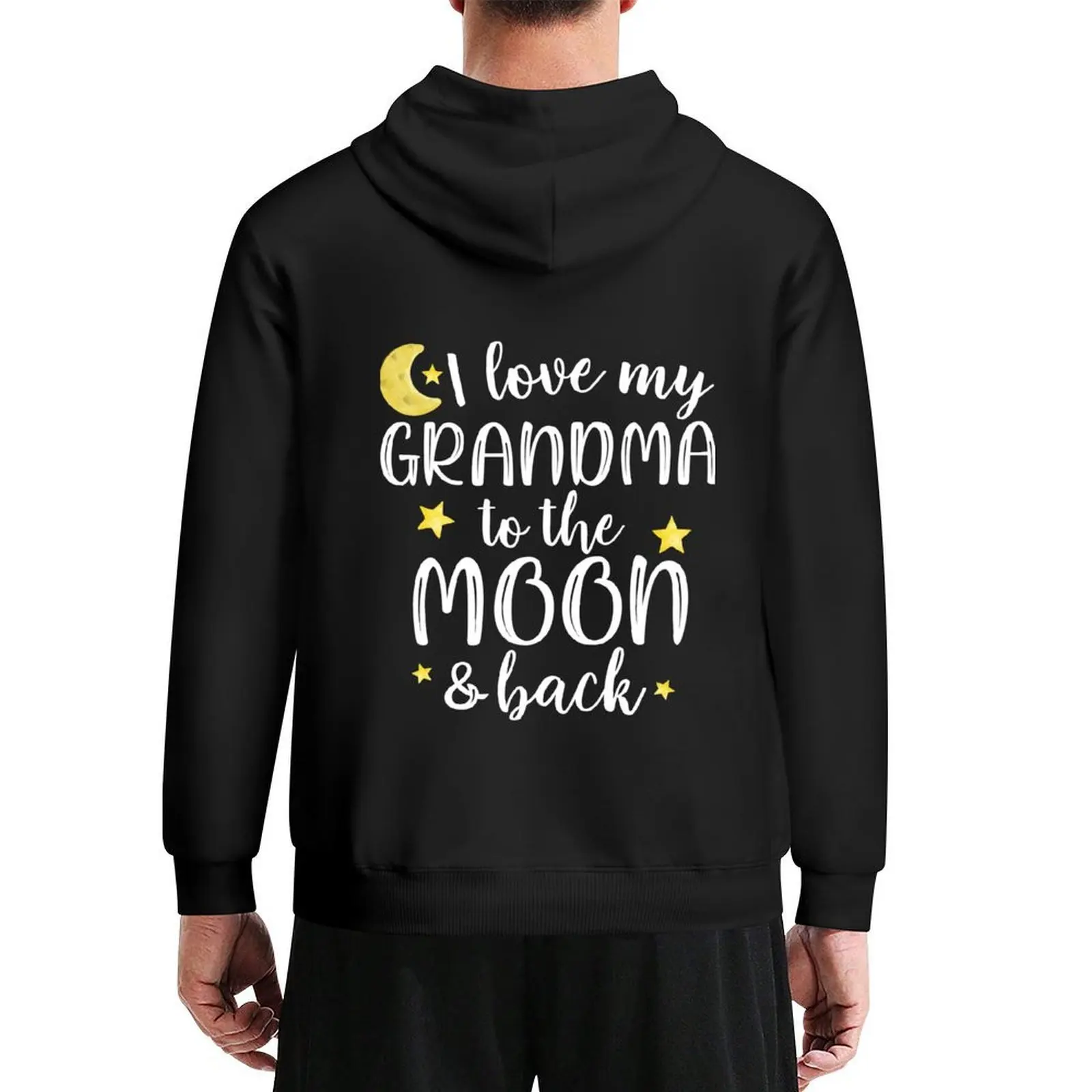 

I Love My Grandma To The Moon and Back Hoodie hooded shirt anime clothing men's sweat-shirt set male clothes hoodie streetwear