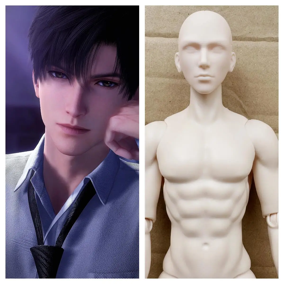 

35cm Action Figures Doll Joint Movable Male Models Blank Bald Heads Doll DIY Accessories For Children Birthday Gifts