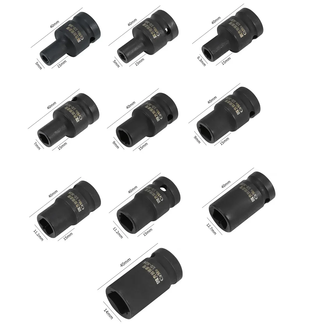 10 teile/satz 6mm-24mm Platz Schraube Tap Buchse 1/2 Zoll Fahrer Buchse Adapter Oder Elektrische Fahrer schlüssel Power Werkzeug Zubehör