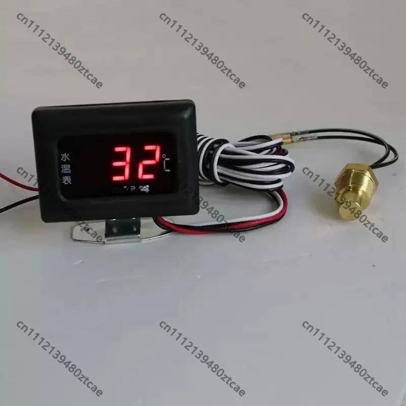 Digital LCD Water Temperature Meter With Alarm 12V 24V High Precision Truck Construction Vehicle Repair Replacement Parts