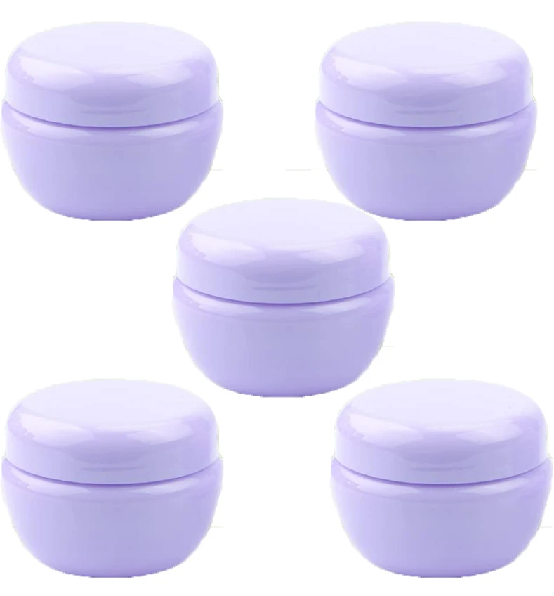 5g Small Plastic Jars for Toiletries, Empty Reusable Travel Cosmetic Cream Jars with Lids and Liners, for Cosmetics, Shower Gel, Body and Hand Cream, Including Lotion Applicators